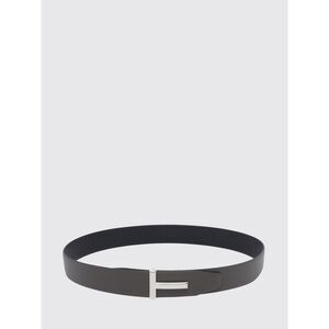 Tom Ford Men Tom Ford Reversible Pebbled Leather Monogram Buckle Belt